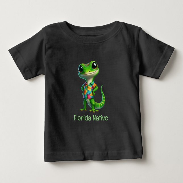 Gecko im tropischen Shirt (Vorderseite)