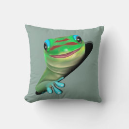 Gecko in einem Loch Kissen