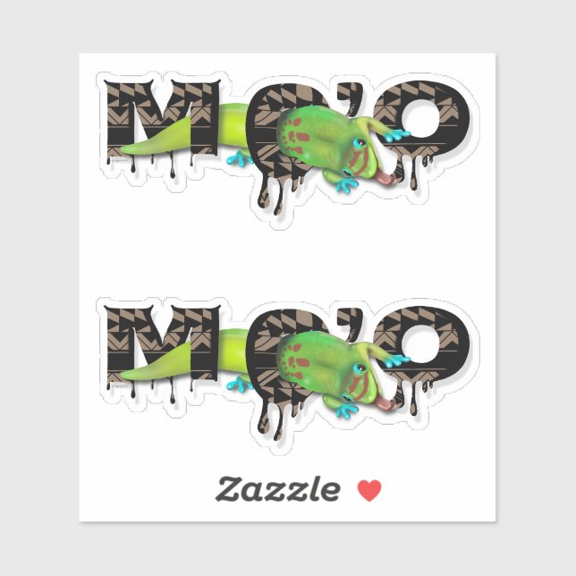 Gecko in Hawaii Aufkleber (Blatt)