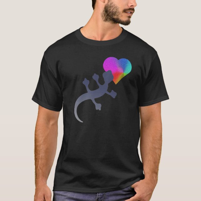 Gecko Liebe T-Shirt (Vorderseite)