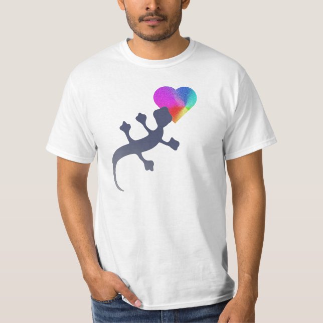 Gecko Liebe T-Shirt (Vorderseite)