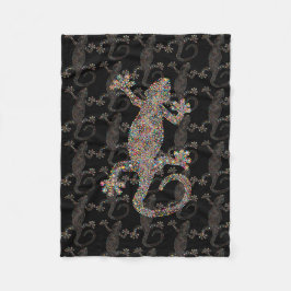 gecko LIZARD ART Fleecedecke