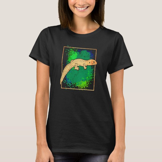 Gecko Lizard Reptile Animal Colorful T-Shirt (Vorderseite)