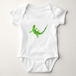 Gecko Lizard Reptile Illustration Baby Strampler
