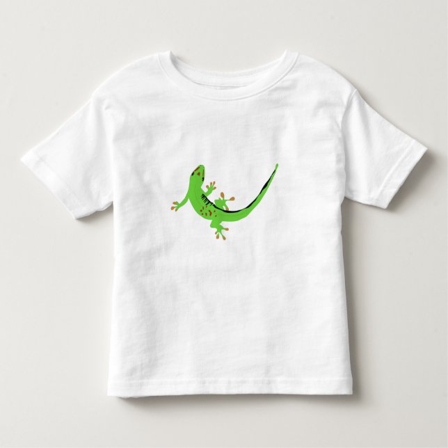 Gecko Lizard Reptile Illustration Kleinkind T-shirt (Vorderseite)