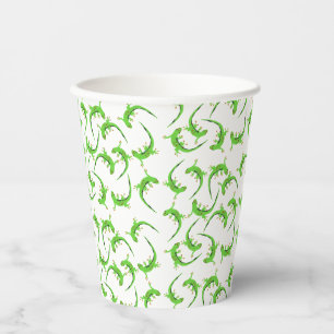 Gecko Lizard Reptile Muster Pappbecher