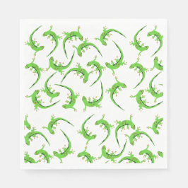 Gecko Lizard Reptile Muster Serviette