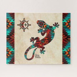 Gecko Lizard und Sun Jigsaw Puzzle