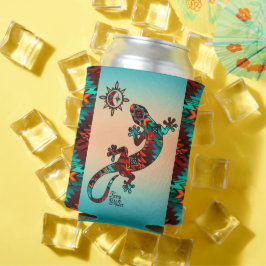 Gecko Lizard und Sun können sich kühlen Dosenkühler