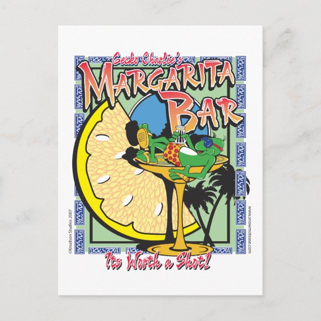 Gecko-margarita-LIMEDESIGN Postkarte (Vorderseite)