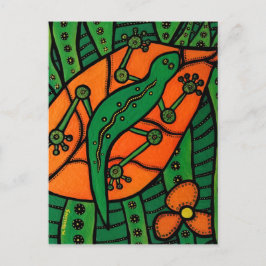 Gecko Orange und Green Postkarte