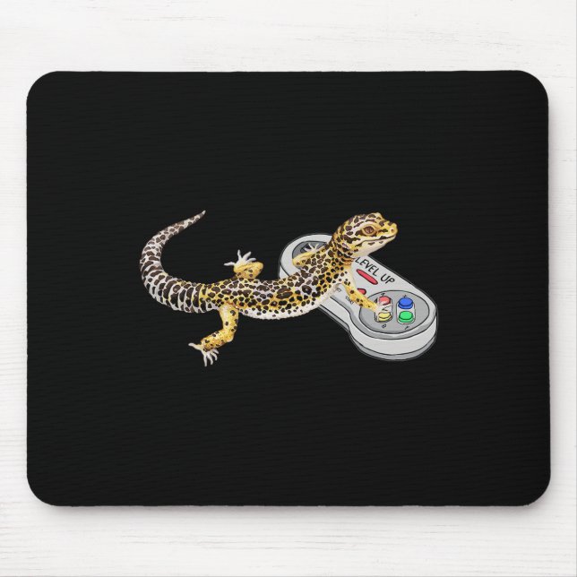 Gecko Playing Video Game Lizard & amp; Reptiles Ga Mousepad (Vorne)