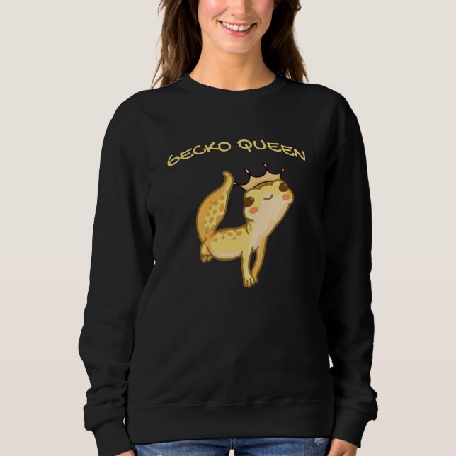 Gecko Queen Gekko Iguana Chameleon Lizard Sweatshirt (Vorderseite)