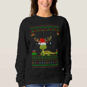 Gecko Reindeer Weihnachtsmannmütze Matching Ugly G Sweatshirt