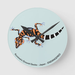 Gecko - rund runde wanduhr
