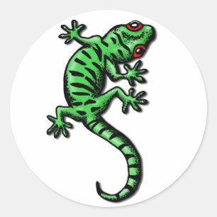 Gecko Runder Aufkleber