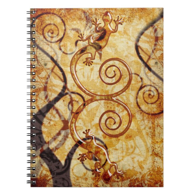 Gecko Spiral Twins Notizblock (Vorderseite)