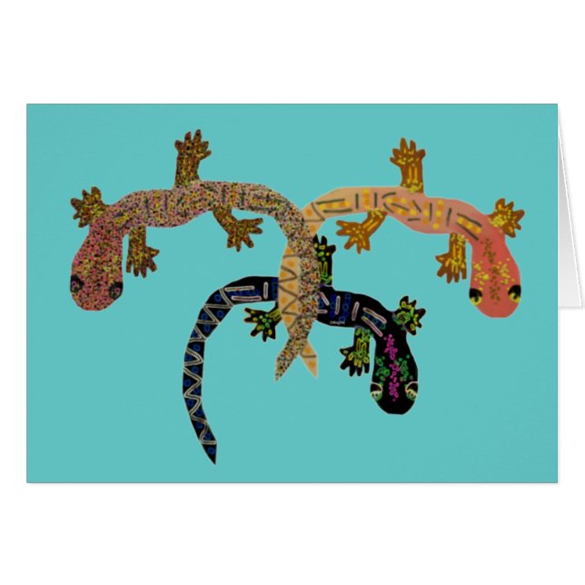 Gecko-Tanz-Karten (Vorderseite (Horizontal))