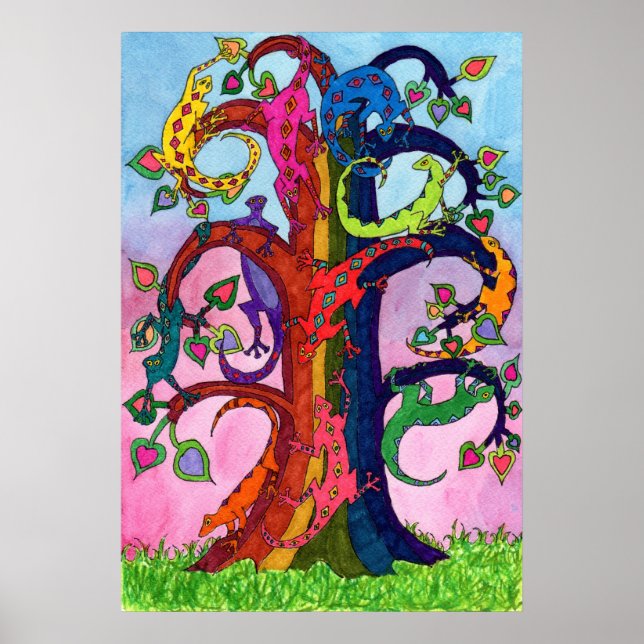 Gecko Tree of Life Poster (Vorne)