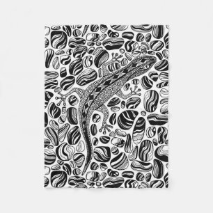 Gecko und Kies Fleecedecke