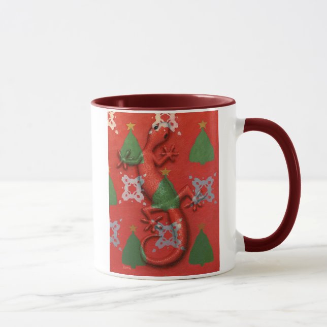 Gecko-WeihnachtsTasse Tasse (Rechts)