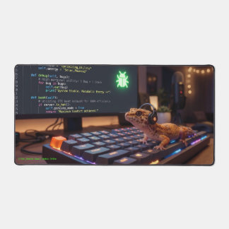 GeckoDev // Cyberpunk-Programmierer Extra Large Sc Schreibtischunterlage