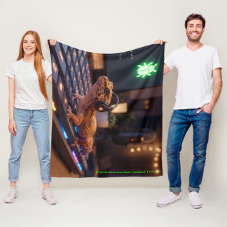 GeckoDev // Cyberpunk-Programmierer-Fleece-Decke Fleecedecke
