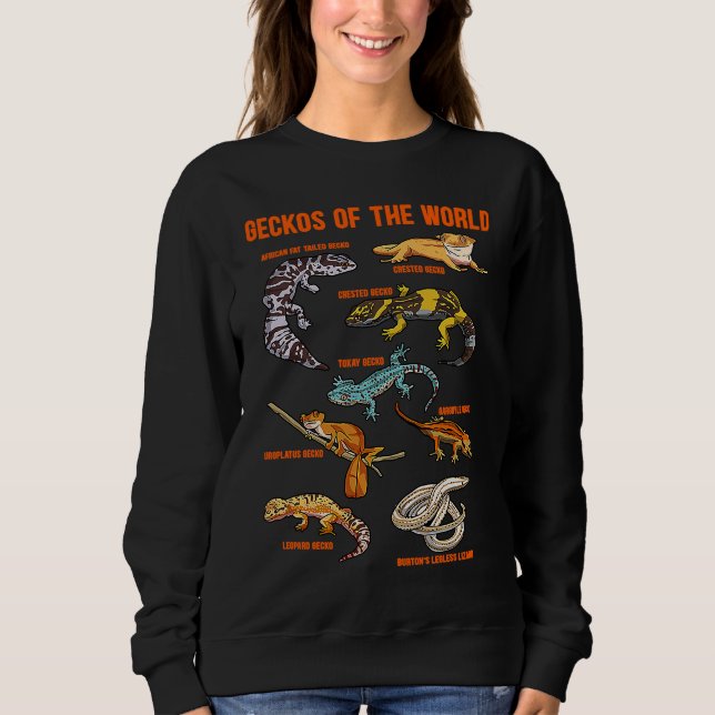 Geckos Animals of the World Crested Leopard Gecko  Sweatshirt (Vorderseite)