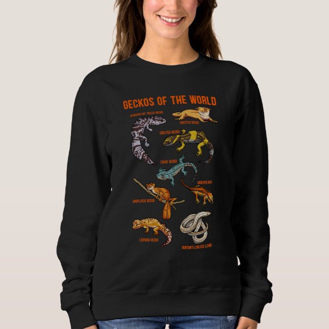 Geckos Animals of the World Crested Leopard Gecko  Sweatshirt (Vorderseite)