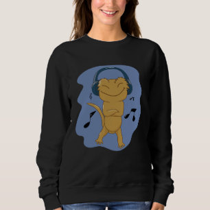 Geckos hören Musik Musiker Eidechse Zitat Sweatshirt