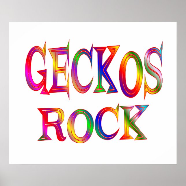 Geckos Rock Poster (Vorne)