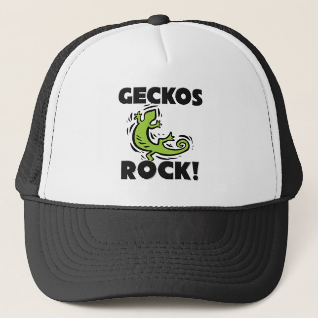 Geckos Rock Truckerkappe (Vorderseite)