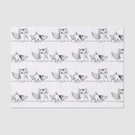 GEDACHT KITTEN MIT LEISTUNGSABSCHLUSS SEIDENPAPIER