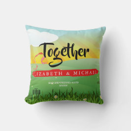 Gedächtnis Hochzeit Neue Wege Modernes Rustikales Kissen