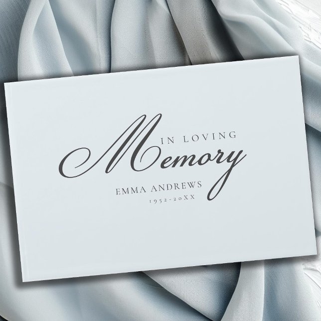 Gedächtnis "in Loving Memory" hellblau Gästebuch (Von Creator hochgeladen)