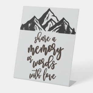 Gedächtnis oder Wörter gemeinsam mit Liebe Hochzei Sockelschild