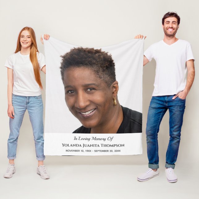 Gedächtnisbeerdigung Foto Bereavement Beileid Fleecedecke (Beispiel)