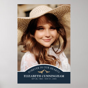 Gedächtnisbeerdigung Klassisches Foto Erinnerung Poster