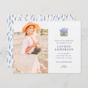 Gedächtnisbeerdigung Moderne Blume mit einfachem C Dankeskarte