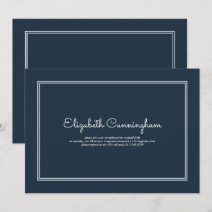 Gedächtnisbeerdigung Moderne schlichte Elegant Einladung