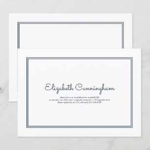 Gedächtnisbeerdigung Moderne schlichte Elegant Einladung