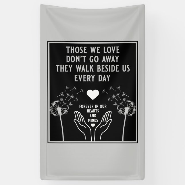 Gedächtnisbelag und Foto-Loss-Druck Banner (Vertikal)