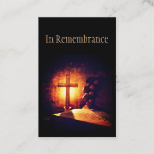 Gedächtnisdienst bittet Bibelkreuz Christlich zu b Visitenkarte