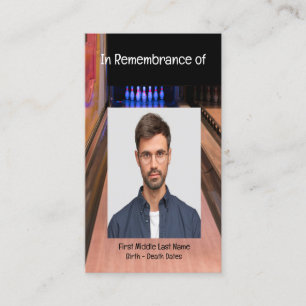 Gedächtnisdienst lädt Bowling Lane Bowler ein Visitenkarte