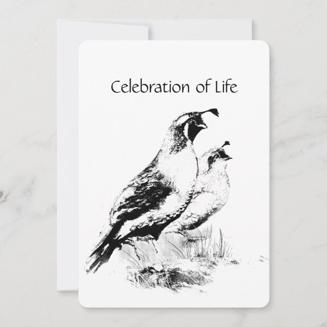 Gedächtnisdienst lädt Vintages kalifornisches Quän Einladung (Vorderseite)