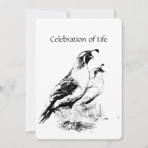 Gedächtnisdienst lädt Vintages kalifornisches Quän Einladung