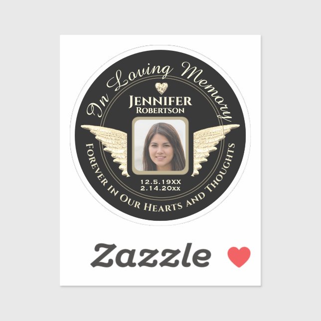 Gedächtniserinnerung im Foto lieben Aufkleber (Blatt)