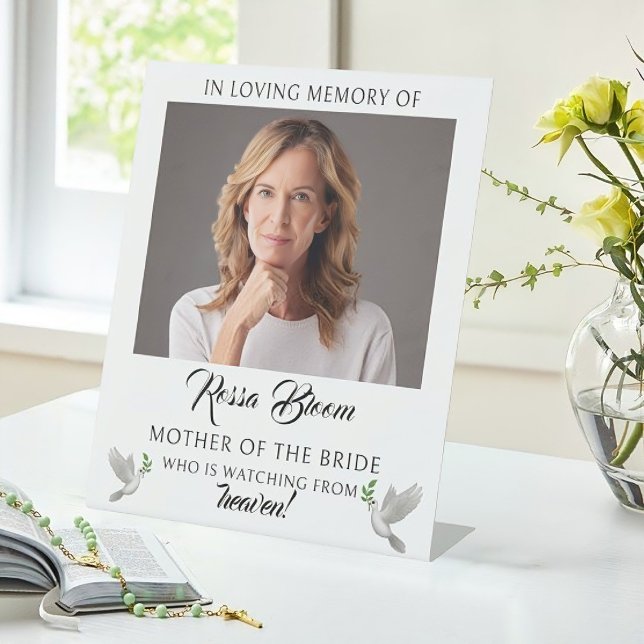 Gedächtnisfeier für Liebende Erinnerung vorbehalte Sockelschild (In Loving Memory Wedding Reserved Memorial Pedestal Sign)