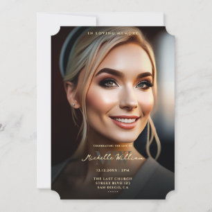 Gedächtnisfeier im Love Memory Elegantes Schwarzes Einladung