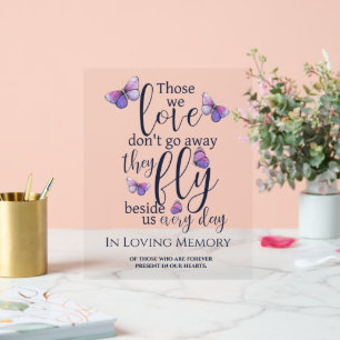 Gedächtnisfeier in der liebenden Gedächtniskulisse Acrylschild